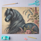 Shetland Pony, Vintage Floral, Decoupage 薄葉紙 (クラフト)