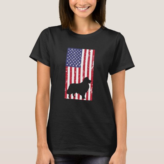Shetland Sheep Distressed Patriotic All American U Tシャツ (正面)