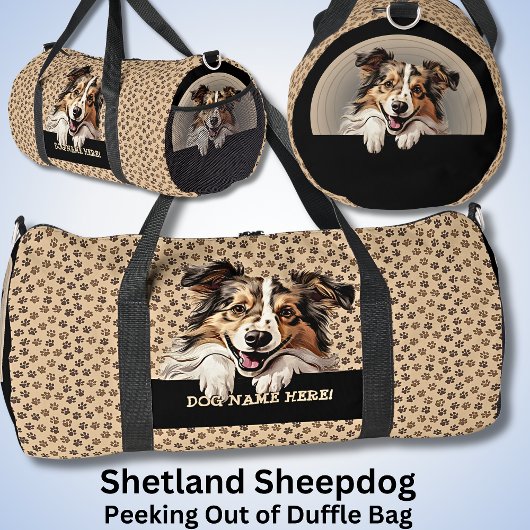 Shetland Sheepdogという名前を付ける ダッフルバッグ