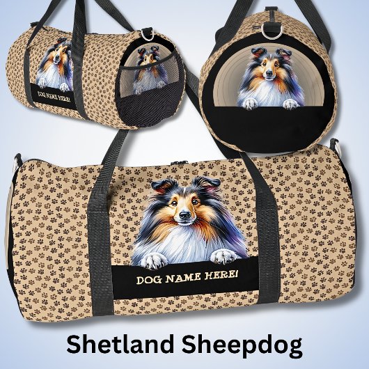Shetland Sheepdogという名前を付ける ダッフルバッグ
