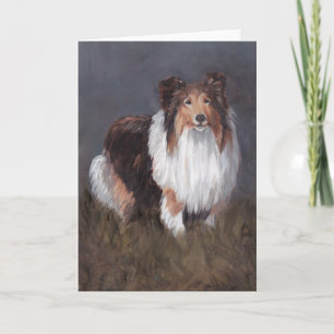 Shetland Sheepdogシェットランド・ シープドッグDog Artグリーティングカード カード