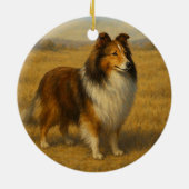 Shetland Sheepdog セラミックオーナメント (裏面)