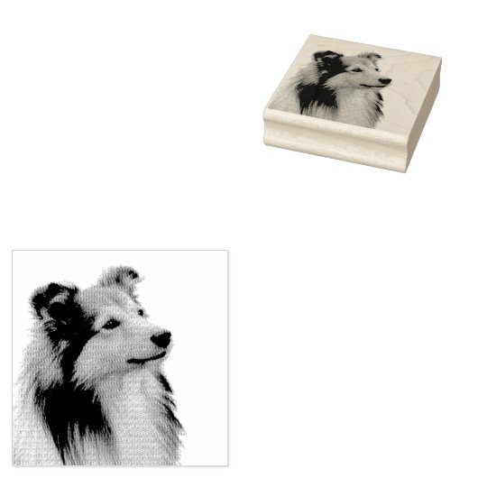 Shetland Sheepdog ラバースタンプ (押印)