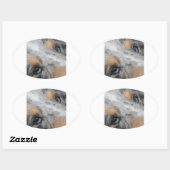 Shetland Sheepdog Blue Merle Eyes 楕円形シール (シート)