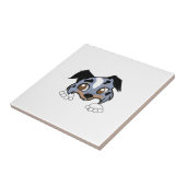 Shetland Sheepdog Blue Merle Tri Peeking Cartoon タイル (側面)