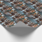Shetland Sheepdog Christmas Snow Holiday ラッピングペーパー (角)