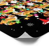 Shetland Sheepdog Christmas Tree Funny Sheltie Chr ポスター (角)
