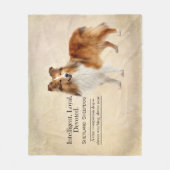 Shetland Sheepdog Companion and Devotion フリースブランケット (正面)