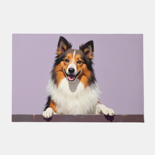 Shetland Sheepdog Doormat Art ドアマット (正面)