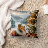 Shetland Sheepdog Holiday クッション (ブランケット)