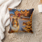 Shetland Sheepdog Holiday クッション (ブランケット)