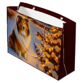 Shetland Sheepdog Holiday  ラージペーパーバッグ (裏面アングル)