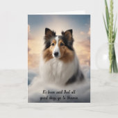 Shetland Sheepdog Loss Heaven Sympathy Card シーズンカード (正面)