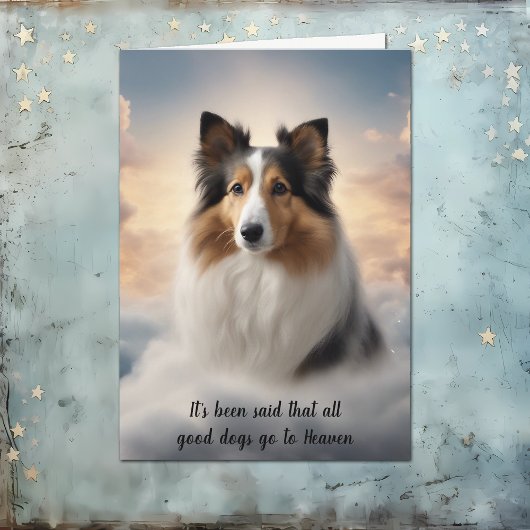 Shetland Sheepdog Loss Heaven Sympathy Card シーズンカード