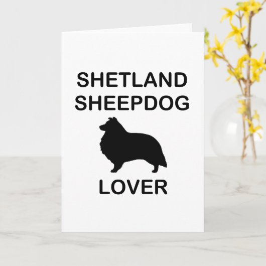 Shetland Sheepdog Lover カード (黄色い花)