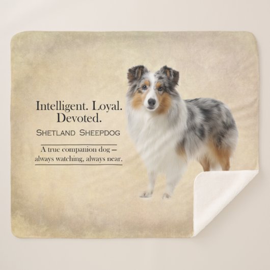 Shetland Sheepdog Loyalty and Quiet Devotion シェルパブランケット (正面(横))