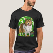 Shetland Sheepdog Lucky Leprechaun Dog St Patricks Tシャツ (正面)