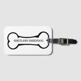 Shetland Sheepdog Name Bone ラゲッジタグ