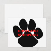 shetland sheepdog name paw ポストカード (正面/裏面)