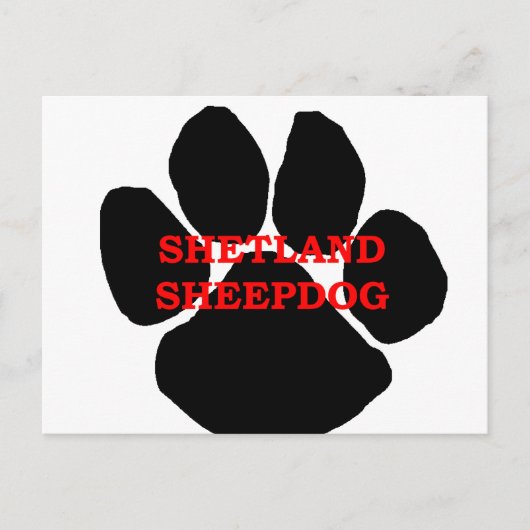 shetland sheepdog name paw ポストカード (正面)