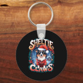 Shetland Sheepdog Owner Costume Sheltie Claws Chri キーホルダー (正面)