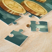 Shetland Sheepdog St Patrick’s Day Lucky Dog ジグソーパズル (側面)