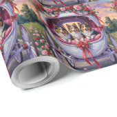 Shetland Sheepdog Valentine's Day  ラッピングペーパー (ロールコーナー)