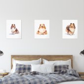 Shetland Sheepdog Wall Art, Sheltie Puppy Art (寝室)