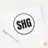 SHG – シュンナッククラシックラウンドステッカー ラウンドシール (封筒)