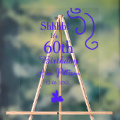 Shhそれは60歳の誕生日の追加の名前パープルスペインの r アクリルサイン (ニュートラル)