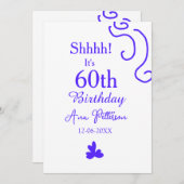 Shhそれは60歳の誕生日の追加の名前パープルスペインの r シーズンカード (正面/裏面)