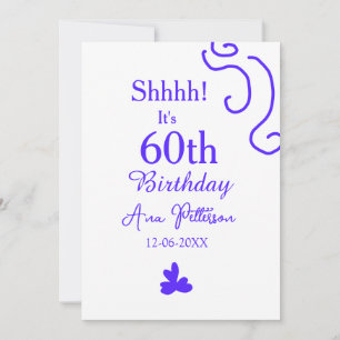 Shhそれは60歳の誕生日の追加の名前パープルスペインの r シーズンカード