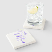 Shhそれは60歳の誕生日の追加の名前パープルスペインの r ストーンコースター (横)