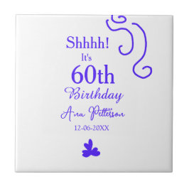 Shhそれは60歳の誕生日の追加の名前パープルスペインの r タイル