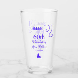 Shhそれは60歳の誕生日の追加の名前パープルスペインの r タンブラーグラス