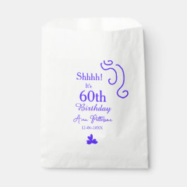 Shhそれは60歳の誕生日の追加の名前パープルスペインの r フェイバーバッグ