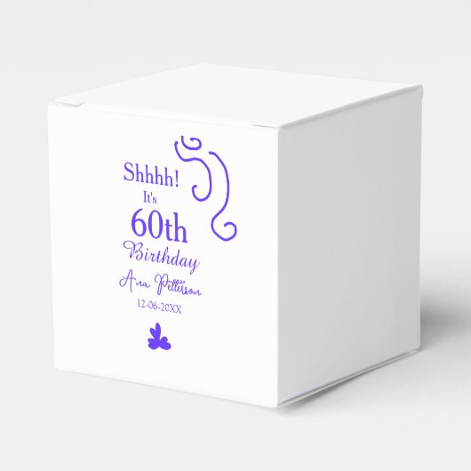 Shhそれは60歳の誕生日の追加の名前パープルスペインの r フェイバーボックス (正面サイド)