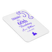 Shhそれは60歳の誕生日の追加の名前パープルスペインの r マグネット (右側)