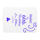 Shhそれは60歳の誕生日の追加の名前パープルスペインの r マグネット (横)