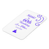 Shhそれは60歳の誕生日の追加の名前パープルスペインの r マグネット (左側)