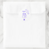 Shhそれは60歳の誕生日の追加の名前パープルスペインの r ラウンドシール (バッグ)