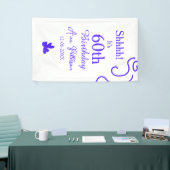 Shhそれは60歳の誕生日の追加の名前パープルスペインの r 横断幕 (トレードショー)