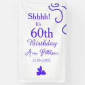 Shhそれは60歳の誕生日の追加の名前パープルスペインの r 横断幕 (縦)