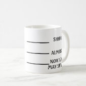 SHHほとんど今コーヒー・マグを話すことができます コーヒーマグカップ (正面右)