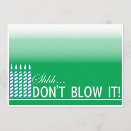 Shhサプライズ誕生日パーティーの招待 | Green 招待状