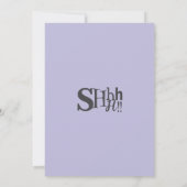 Shhサプライズ誕生日パーティー大人紫 招待状 (裏面)