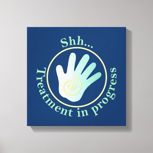 Shhトリートメント進行中 キャンバスプリント (正面)