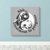 Shhトリートメント進行中、スクロールインとヤン キャンバスプリント (インサイチュ (ウッドフロア))