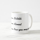 Shh今おもしろいなコーヒー・マグを話すことができます コーヒーマグカップ (正面右)