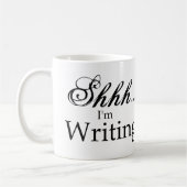Shh私はマグを書いています コーヒーマグカップ (左)